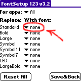 Замена системных шрифтов в Palm #3