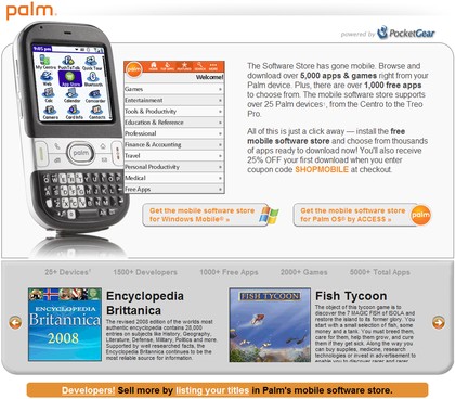  Palm Software Store