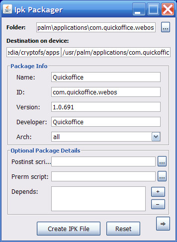 QuickOffice on Palm Pre #2
