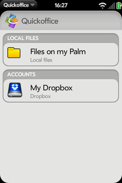 QuickOffice on Palm Pre #3