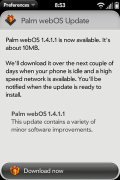 webOS 1.4.1.1   Verizon