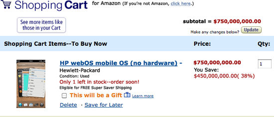 Amazon    HP  webOS?
